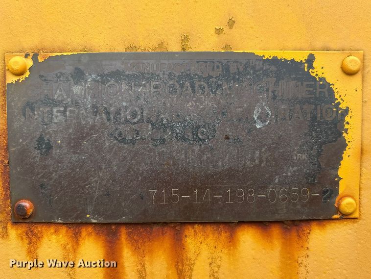 image for item EV2833 1974 Champion 715 rigid frame motor grader