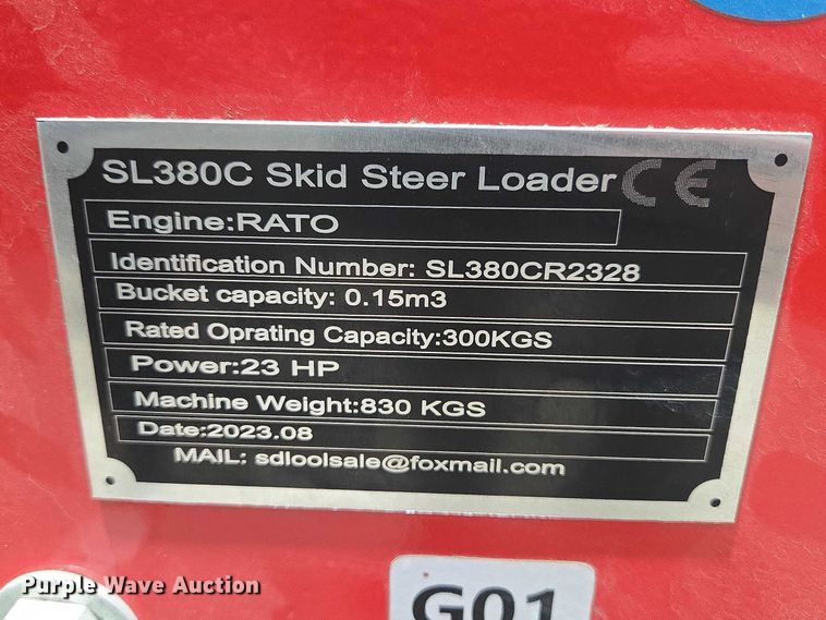 image for item EV5651 2023 SDLOOL SL380C compact utility loader