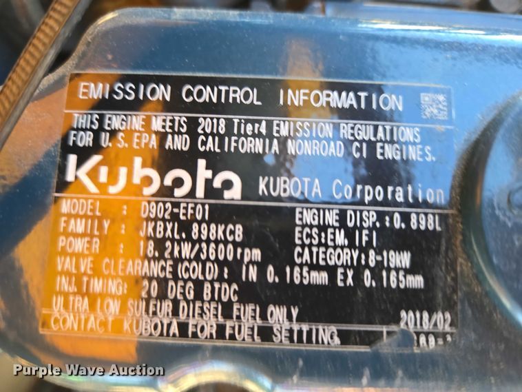 image for item EV5658 2018 Atlas Copco XAS110 air compressor