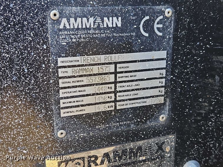 image for item EV5660 2020 Rammax 1575 trench compactor