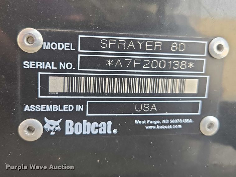 image for item EV5730 Bobcat Sprayer 80 turf sprayer