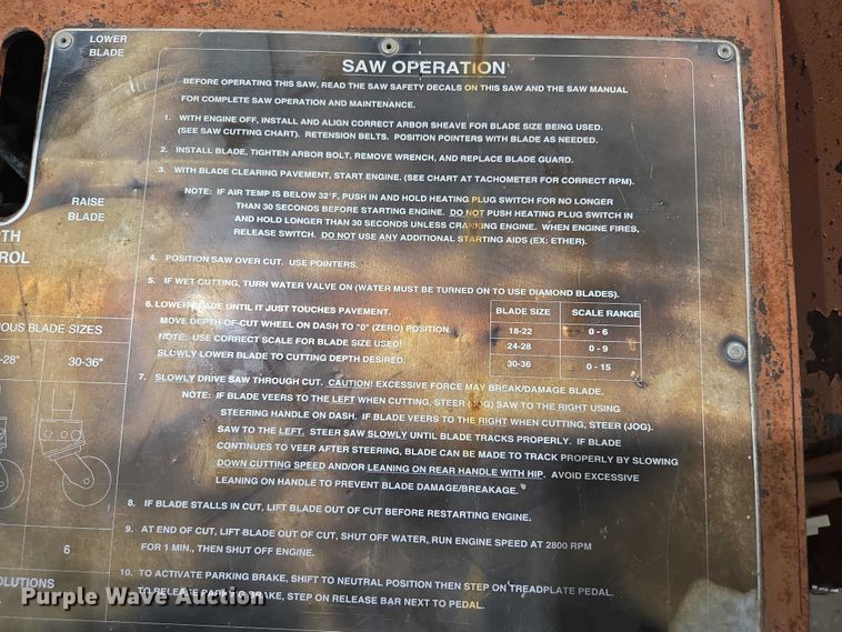 image for item EV5742 1994 Miller RRR70D concrete saw