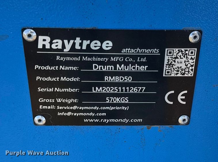 image for item EV7555 Raytree skid steer mulcher