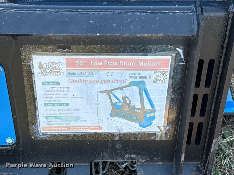 image for item EV7555 Raytree skid steer mulcher