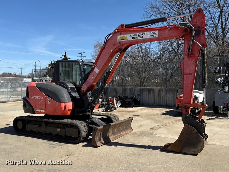 image for item EV7618 2015 Kubota KX080-4 mini excavator