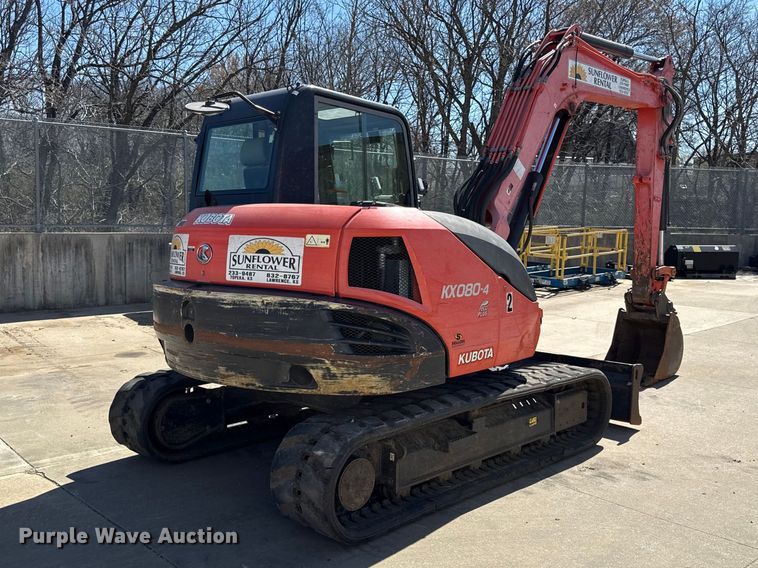 image for item EV7618 2015 Kubota KX080-4 mini excavator