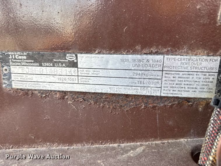 image for item FB0961 Case 1838 skid steer loader