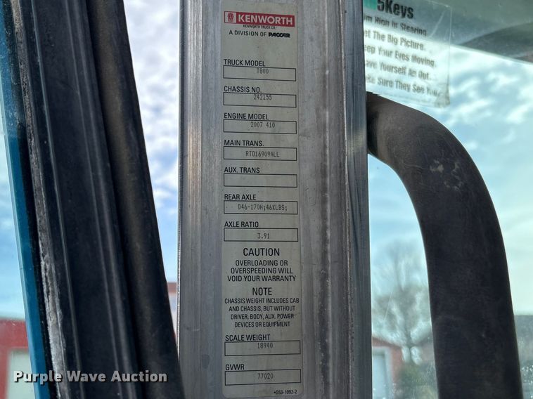 image for item FB3279 2009 Kenworth T800 ready mix truck