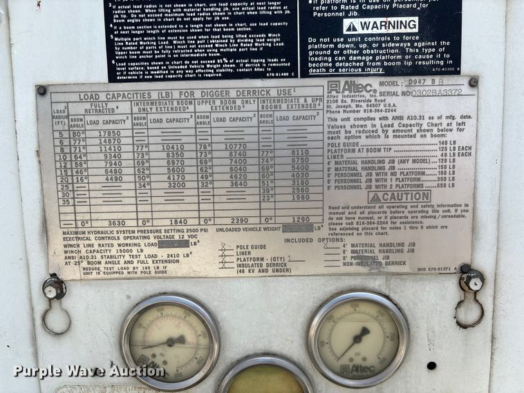 image for item FB3287 2003 Freightliner FL80 digger derrick truck