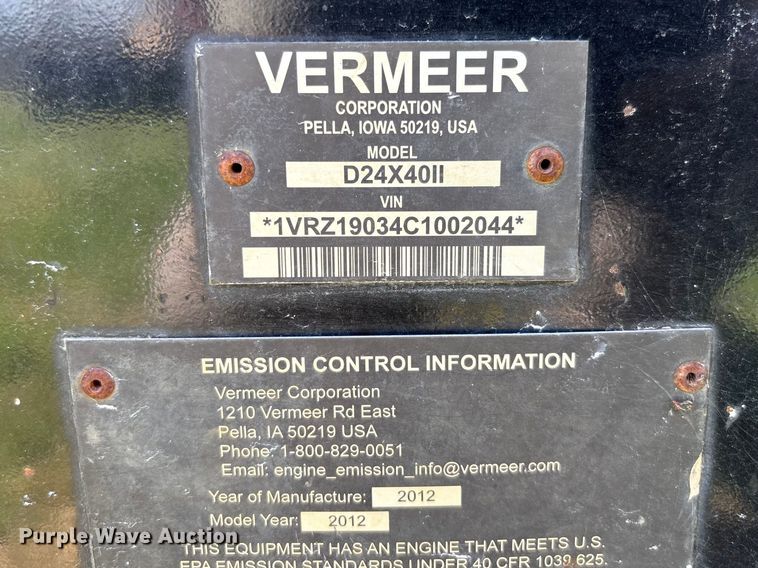 image for item FB3291 2012 Vermeer D24X40II Navigator Series II directional boring unit