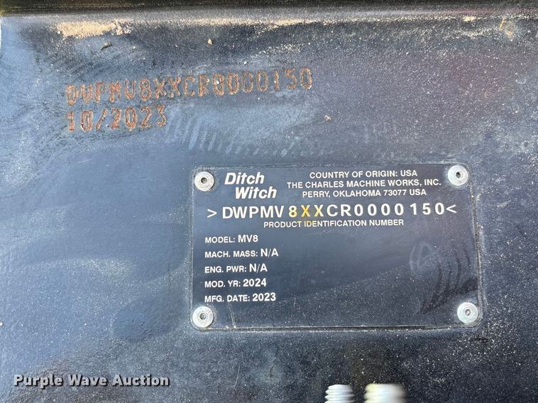 image for item FB3292 2024 Ditch Witch MV8 vacuum excavator