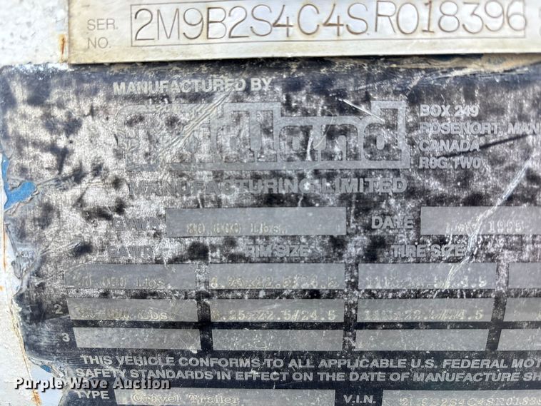 image for item FB3589 1995 Midland bottom dump trailer