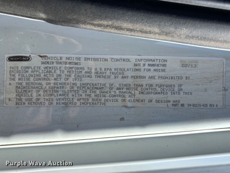 image for item FB5507 2014 Freightliner Cascadia dump truck