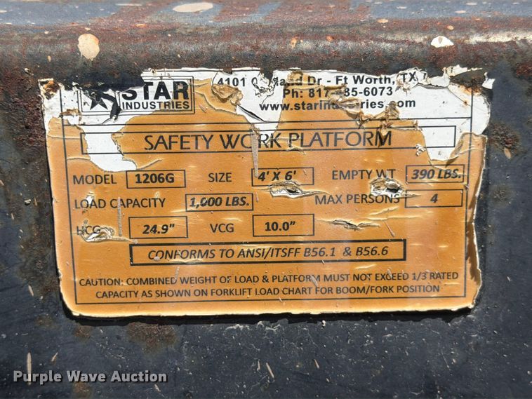 image for item FB8027 Star Industries 1206G work platform