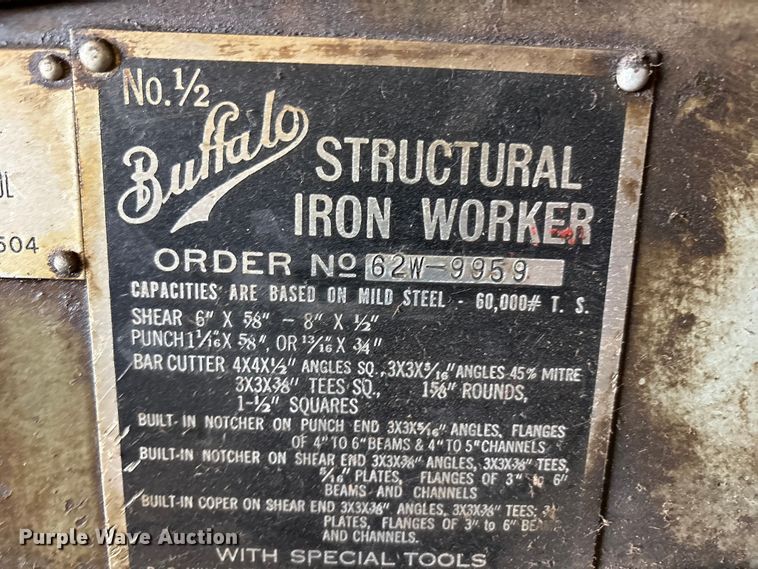 image for item FC2121 Buffalo Structural iron worker
