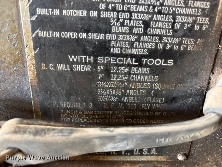 image for item FC2121 Buffalo Structural iron worker