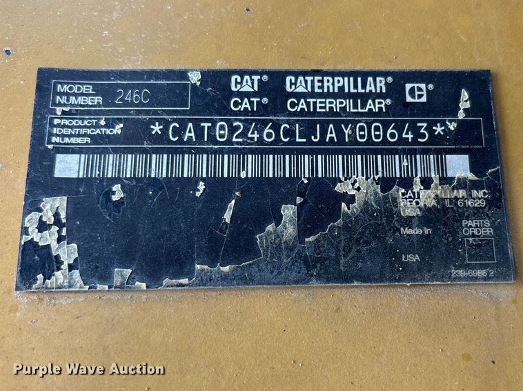 image for item FC2137 2007 Caterpillar 246C skid steer loader