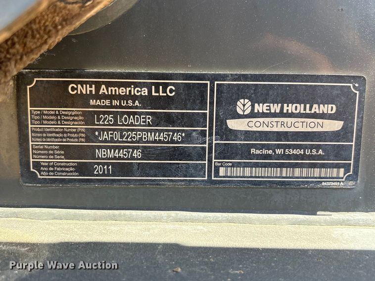 image for item FC2138 2011 New Holland L225 skid steer loader