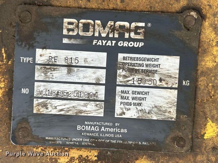 image for item FC5201 Bomag BF815 paver