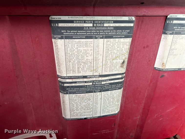 image for item FC5315 1993 Chevrolet Kodiak C6500 dump truck