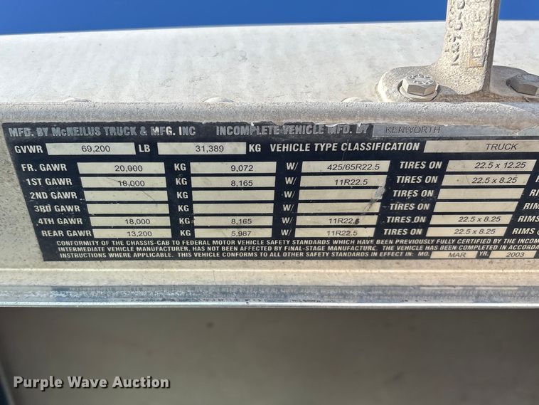 image for item FG0168 2004 Kenworth W900 ready mix truck