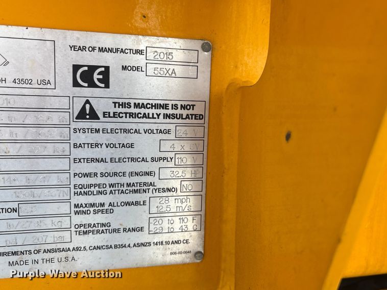 image for item FG2746 2015 Haulotte 55XA boom lift