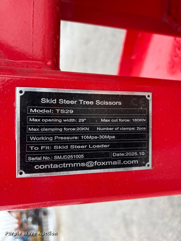 image for item FG2858 2025 Giyi TS29 skid steer tree shear