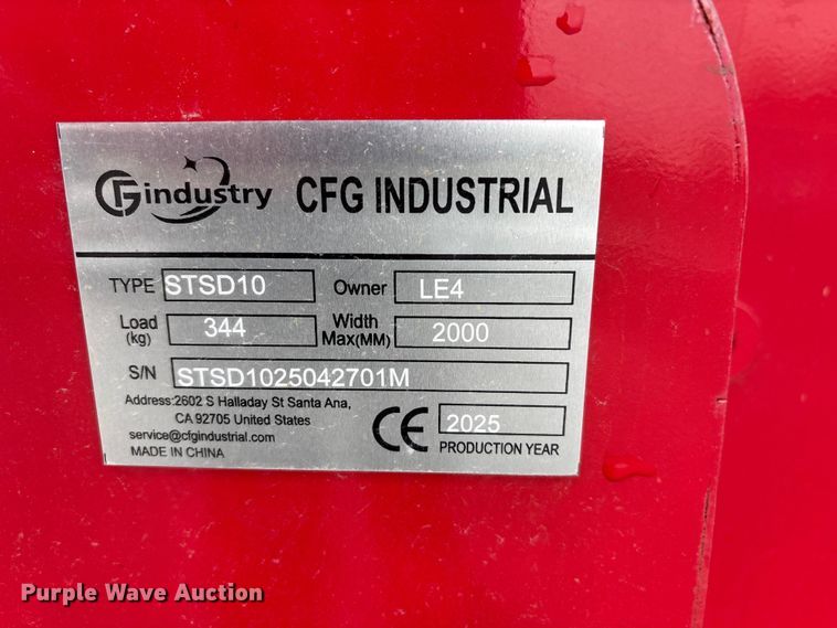 image for item FG2860 2025 CFG STSD10 skid steer seeder