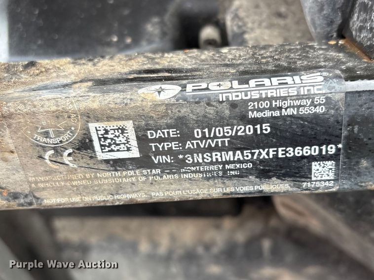 image for item FG2861 2015 Polaris Ranger 570 utility vehicle