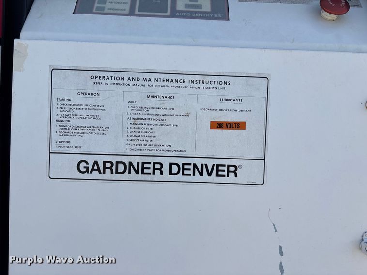 image for item FH7021 1995 Gardner Denver air compressor