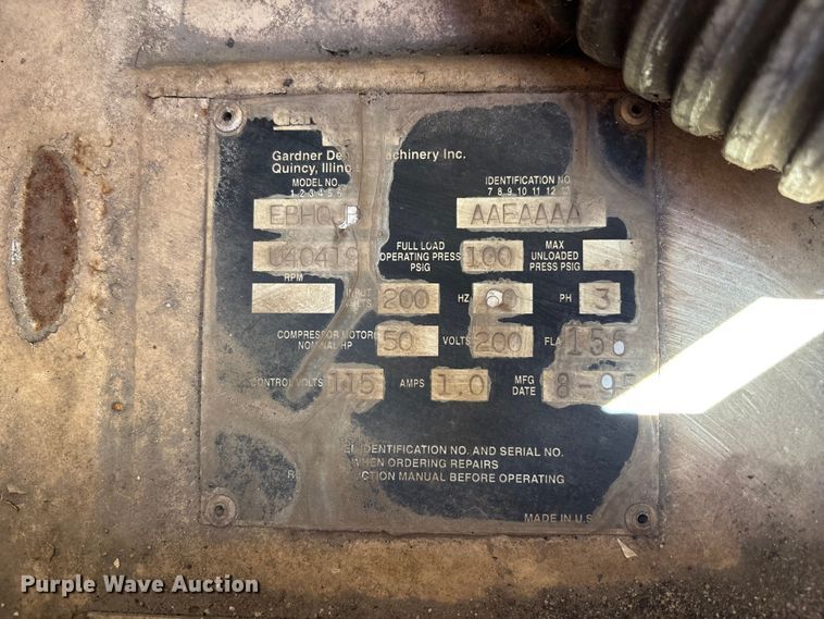 image for item FH7021 1995 Gardner Denver air compressor