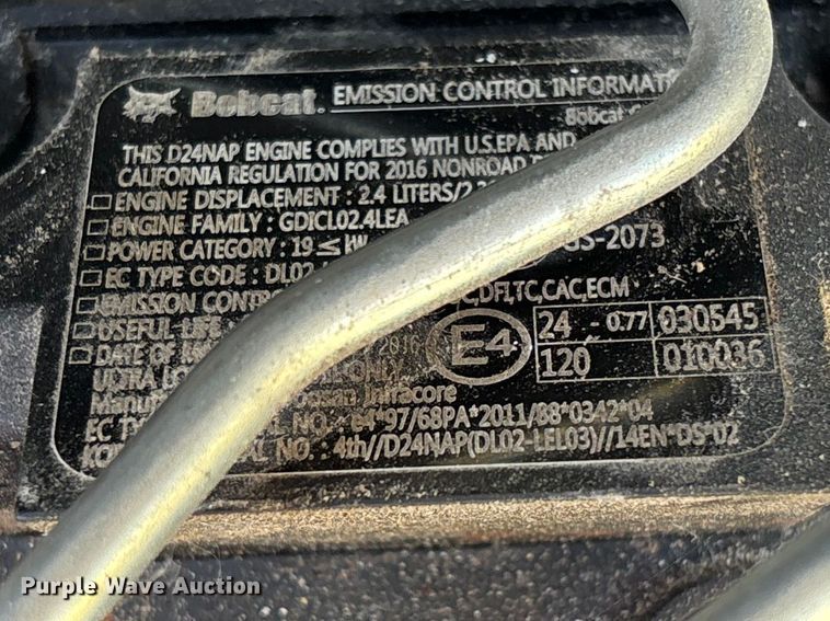 image for item FI1664 2017 Bobcat S650 skid steer loader