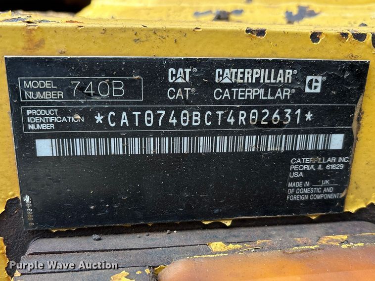 image for item FK1284 2014 Caterpillar 740B articulated haul truck