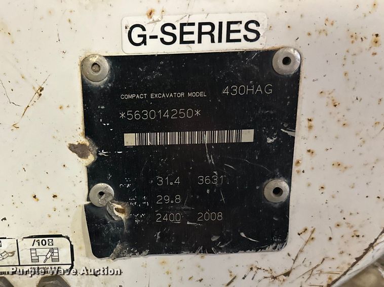 image for item FK1864 2008 Bobcat 430 mini excavator