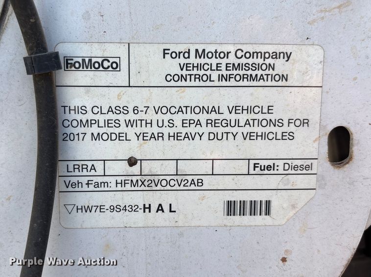 image for item NK9102 2017 Ford F750 Super Duty hydrovac truck