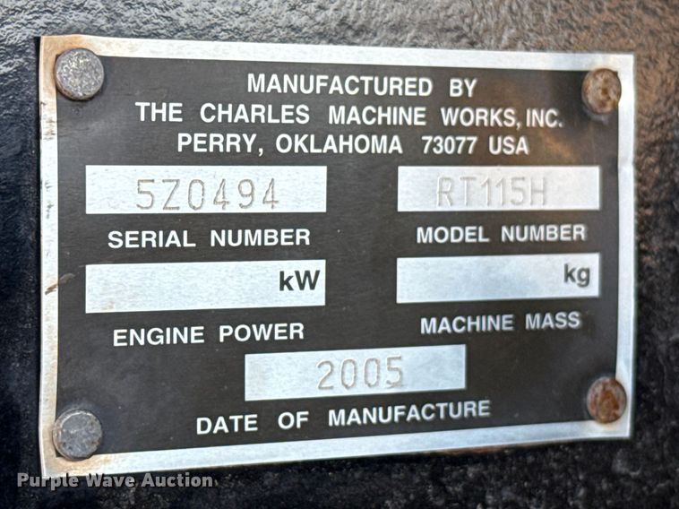 image for item NK9104 2005 Ditch Witch RT115 rock saw