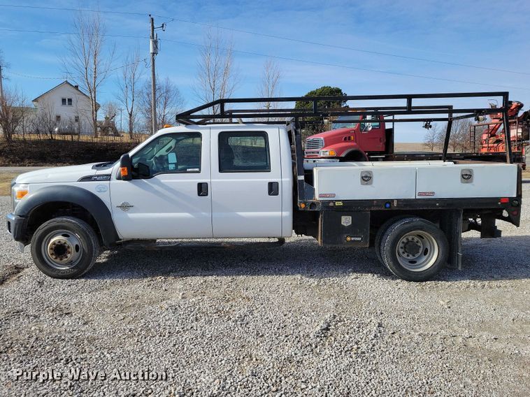 image for item NK9877 2015 Ford F450 Super Duty Crew Cab flatbed truck