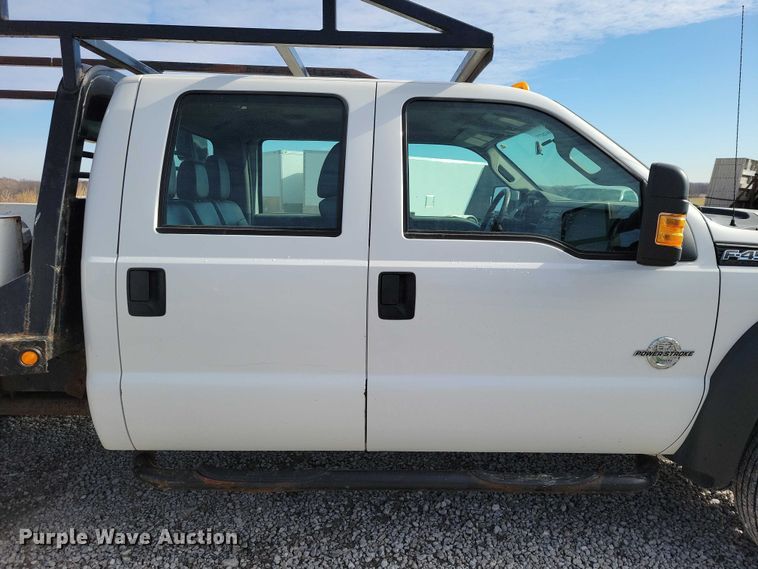 image for item NK9877 2015 Ford F450 Super Duty Crew Cab flatbed truck