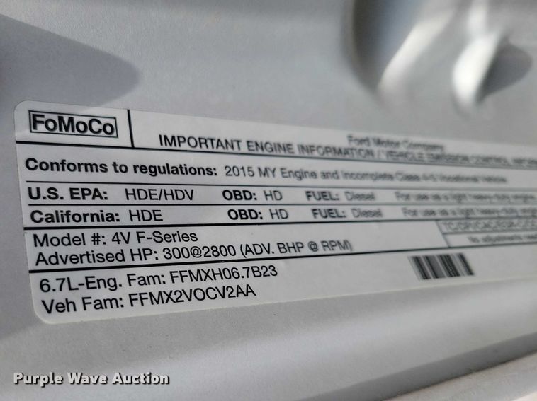 image for item NK9877 2015 Ford F450 Super Duty Crew Cab flatbed truck