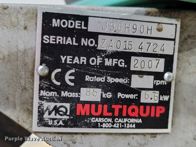 image for item NK9881 2007 Multiquip  J36H90H power trowel