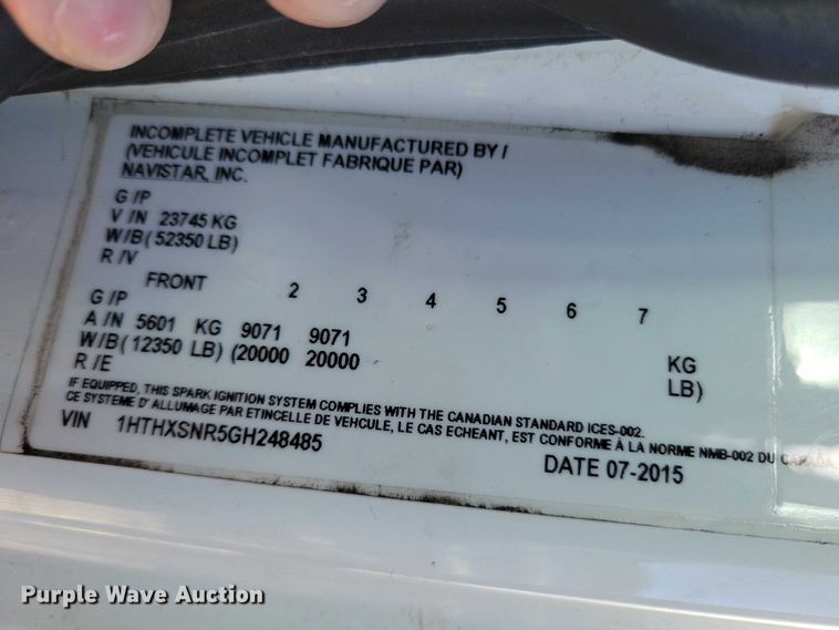 image for item NK9919 2016 International 8600 semi truck