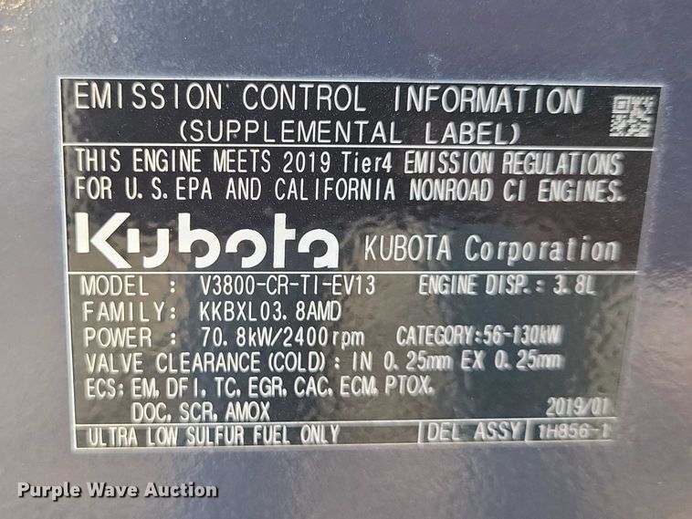 image for item NK9943 2019 Kubota SVL 95-2S tracked skid steer loader