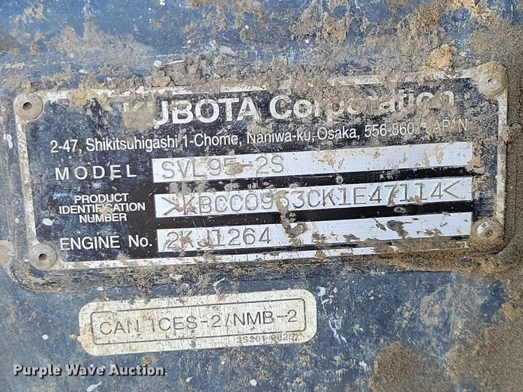 image for item NK9944 2019 Kubota  SVL 95-2S tracked skid steer loader