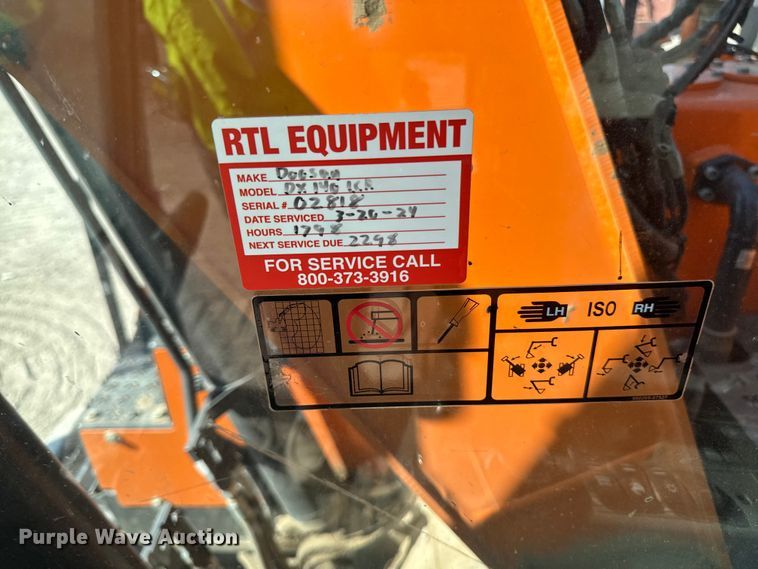 image for item YA1220 2021 Doosan DX140LCR-5 excavator