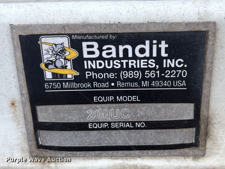 image for item YA1904 2021 Bandit 200UC wood chipper