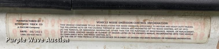 image for item YA2180 2022 Kenworth T880 dump truck