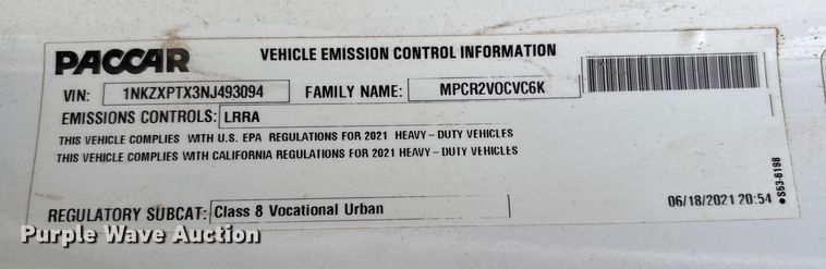 image for item YA2180 2022 Kenworth T880 dump truck