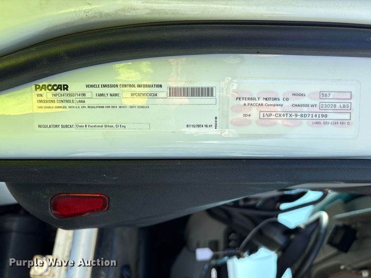 image for item YA2228 2025 Peterbilt 567  hydrovac truck