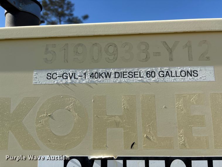 image for item YA2706 2012 Kohler Power Systems 40 generator