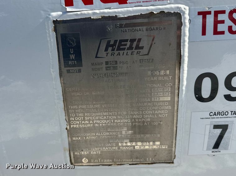 image for item YA2742 2019 Kenworth T370 propane delivery truck